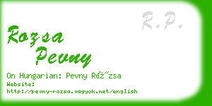 rozsa pevny business card